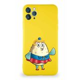 Printify Apple Iphone 11 Pro Max Soft Premier Kapak Puff Tasarımlı Silikon Sarı Kılıf