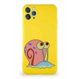 Printify Apple Iphone 11 Pro Max Soft Premier Kapak Salyangoz Gary Tasarımlı Silikon Sarı Kılıf
