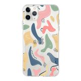 Printify Apple iPhone 11 Pro Max Uyumlu Kapak Abstract Tasarımlı 1 mm Fit Şeffaf Silikon Kılıf