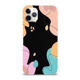 Printify Apple Iphone 11 Pro Max Uyumlu Lansman Karışık Renkler Tasarımlı Içi Kadife Kapak-Siyah Kılıf