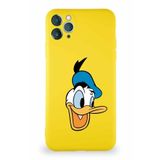 Printify Apple Iphone 11 Pro Max Uyumlu Soft Premier Kapak Donald Duck-A Tasarımlı Silikon Sarı Kılıf