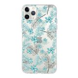 Printify Apple iPhone 11 Pro Uyumlu Kapak Floral Su Yeşili Tasarımlı Şeffaf Silikon Kılıf