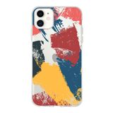Printify Apple iPhone 11 Uyumlu Kapak Brush Stroke Tasarımlı 1mm Fit Şeffaf Silikon Kılıf