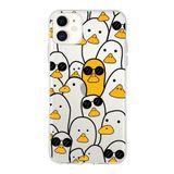 Printify Apple iPhone 11 Uyumlu Kapak Duck Tasarımlı 1mm Fit Şeffaf Silikon Kılıf
