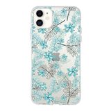 Printify Apple iPhone 11 Uyumlu Kapak Floral Su Yeşili Tasarımlı Şeffaf Silikon Kılıf