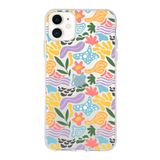 Printify Apple iPhone 11 Uyumlu Kapak Memphis Desen - 2 Tasarımlı 1mm Fit Şeffaf Silikon Kılıf