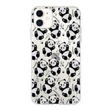 Printify Apple iPhone 11 Uyumlu Kapak Panda Tasarımlı Fit Şeffaf Silikon Kılıf