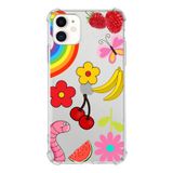 Printify Apple iPhone 11 Uyumlu Water Color 5 Baskılı Şeffaf Köşe Korumalı Antişok Kılıf
