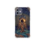 Printify Apple iPhone 12 ile Uyumlu Simya Serisi Kozmik Denge Tasarımlı Uv Baskılı Köşe Korumalı Antişok Kılıf