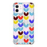 Printify Apple iPhone 12 Mini Uyumlu Water Color 1 Baskılı Şeffaf Köşe Korumalı Antişok Kılıf