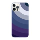 PrintiFy Apple iPhone 12 Pro ile Uyumlu Kapak Renk Cümbüşü E Tasarımlı 1mm Fit Şeffaf Silikon Kılıf Mavi