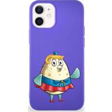Printify Apple Iphone 12 Soft Premier Kapak Puff Tasarımlı Silikon Kılıf - Mor