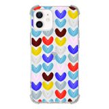Printify Apple iPhone 12 Uyumlu Water Color 1 Baskılı Şeffaf Köşe Korumalı Antişok Kılıf