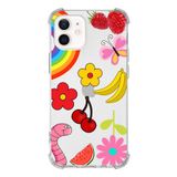 Printify Apple iPhone 12 Uyumlu Water Color 5 Baskılı Şeffaf Köşe Korumalı Antişok Kılıf