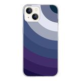 PrintiFy Apple iPhone 13 Mini ile Uyumlu Kapak Renk Cümbüşü E Tasarımlı 1mm Fit Şeffaf Silikon Kılıf Mavi