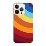 PrintiFy Apple iPhone 13 Pro ile Uyumlu Kapak Renk Cümbüşü A Tasarımlı 1mm Fit Şeffaf Silikon Kılıf Kırmızı