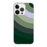 PrintiFy Apple iPhone 13 Pro ile Uyumlu Kapak Renk Cümbüşü C Tasarımlı 1mm Fit Şeffaf Silikon Kılıf Haki