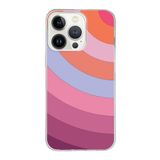 PrintiFy Apple iPhone 13 Pro Max ile Uyumlu Kapak Renk Cümbüşü F Tasarımlı 1mm Fit Şeffaf Silikon Kılıf Pembe