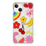 Printify Apple iPhone 13 Uyumlu Water Color 5 Baskılı Şeffaf Köşe Korumalı Antişok Kılıf