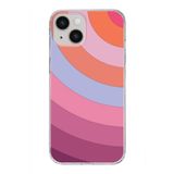 PrintiFy Apple iPhone 14 ile Uyumlu Kapak Renk Cümbüşü F Tasarımlı 1mm Fit Şeffaf Silikon Kılıf Pembe