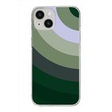 PrintiFy Apple iPhone 14 Plus ile Uyumlu Kapak Renk Cümbüşü C Tasarımlı 1mm Fit Şeffaf Silikon Kılıf Haki