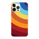 PrintiFy Apple iPhone 14 Pro ile Uyumlu Kapak Renk Cümbüşü A Tasarımlı 1mm Fit Şeffaf Silikon Kılıf Kırmızı