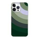 PrintiFy Apple iPhone 14 Pro ile Uyumlu Kapak Renk Cümbüşü C Tasarımlı 1mm Fit Şeffaf Silikon Kılıf Haki