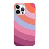 PrintiFy Apple iPhone 14 Pro ile Uyumlu Kapak Renk Cümbüşü F Tasarımlı 1mm Fit Şeffaf Silikon Kılıf Pembe