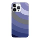 PrintiFy Apple iPhone 14 Pro Max ile Uyumlu Kapak Renk Cümbüşü D Tasarımlı 1mm Fit Şeffaf Silikon Kılıf Lila