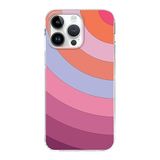PrintiFy Apple iPhone 14 Pro Max ile Uyumlu Kapak Renk Cümbüşü F Tasarımlı 1mm Fit Şeffaf Silikon Kılıf Pembe