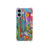 PrintiFy Apple iPhone 17 ile Uyumlu Düşlerin Dansı serisi Folklorik Bahçe Tasarımlı Uv Baskılı Köşe Korumalı Antişok Kılıf