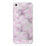 Printify Apple iPhone 5S Uyumlu Kapak Floral Pudra Tasarımlı Şeffaf Silikon Kılıf