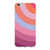 PrintiFy Apple iPhone 6 Plus ile Uyumlu Kapak Renk Cümbüşü F Tasarımlı 1mm Fit Şeffaf Silikon Kılıf Pembe