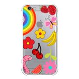 Printify Apple iPhone 6 Uyumlu Water Color 5 Baskılı Şeffaf Köşe Korumalı Antişok Kılıf