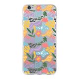 PrintiFy Apple iPhone 6S Plus ile Uyumlu Kapak Memphis Desen - 2 Tasarımlı 1mm Fit Şeffaf Silikon Kılıf