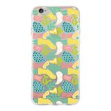 PrintiFy Apple iPhone 6S Plus ile Uyumlu Kapak Memphis Desen - 3 Tasarımlı 1mm Fit Şeffaf Silikon Kılıf
