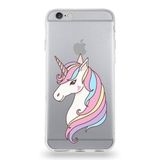PrintiFy Apple iPhone 6S Plus ile Uyumlu Kapak Unicorn Tasarımlı 1mm Fit Şeffaf Silikon Kılıf