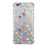 Printify Apple iPhone 6S Plus Uyumlu Water Color 6 Baskılı Şeffaf Köşe Korumalı Antişok Kılıf