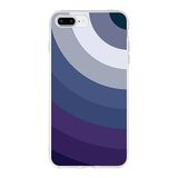 PrintiFy Apple iPhone 7 Plus ile Uyumlu Kapak Renk Cümbüşü E Tasarımlı 1mm Fit Şeffaf Silikon Kılıf Mavi
