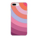 PrintiFy Apple iPhone 7 Plus ile Uyumlu Kapak Renk Cümbüşü F Tasarımlı 1mm Fit Şeffaf Silikon Kılıf Pembe