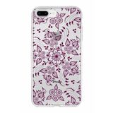 PrintiFy Apple iPhone 8 Plus ile Uyumlu Kapak Nostalji Desen - F Tasarımlı 1mm Fit Şeffaf Silikon Kılıf