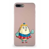 PrintiFy Apple Iphone 8 Plus Soft Premier Kapak Puff Tasarımlı Silikon Kılıf - Pudra