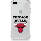 Printify Apple iPhone 8 Plus Uyumlu Darbe Emici Antişok Kapak Chicago Bulls Tasarımlı Şeffaf Silikon Kılıf