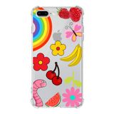 Printify Apple iPhone 8 Plus Uyumlu Water Color 5 Baskılı Şeffaf Köşe Korumalı Antişok Kılıf