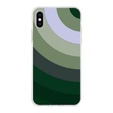PrintiFy Apple iPhone X ile Uyumlu Kapak Renk Cümbüşü C Tasarımlı 1mm Fit Şeffaf Silikon Kılıf Haki