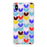 Printify Apple iPhone X Uyumlu Water Color 1 Baskılı Şeffaf Köşe Korumalı Antişok Kılıf