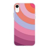 PrintiFy Apple iPhone XR ile Uyumlu Kapak Renk Cümbüşü F Tasarımlı 1mm Fit Şeffaf Silikon Kılıf Pembe