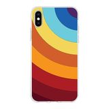 PrintiFy Apple iPhone XS Max ile Uyumlu Kapak Renk Cümbüşü A Tasarımlı 1mm Fit Şeffaf Silikon Kılıf Kırmızı