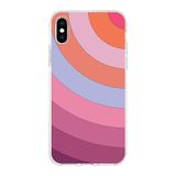 PrintiFy Apple iPhone XS Max ile Uyumlu Kapak Renk Cümbüşü F Tasarımlı 1mm Fit Şeffaf Silikon Kılıf Pembe