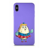 PrintiFy Apple Iphone Xs Max Soft Premier Kapak Puff Tasarımlı Silikon Kılıf - Mor